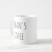 Mug Nom personnalisé Police à la mode (Devant gauche)