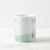 Mug Nom personnalisé Poodle blanc chien animal (Centre)