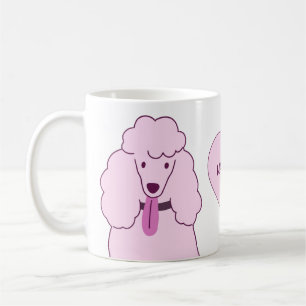 Mug Nom personnalisé Poodles roses