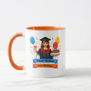 Mug Nom personnalisé pour la remise de diplômes et l'a