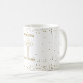 Mug Nom personnalisé Première Sainte Communion Gold Lo (Devant droit)