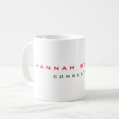 Mug Nom personnalisé Professional Red Grey Blanc moder (Devant gauche)