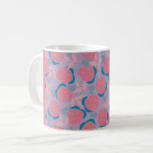 Mug Nom personnalisé protéine florale rose orange femi (Devant gauche)