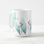 Mug Nom personnalisé Psaumes d'aquarelle moderne 46: 1 (Devant gauche)