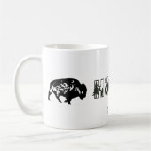 Mug Nom personnalisé randonneur nature bison N&B (Gauche)
