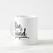 Mug Nom personnalisé RISE & GRIND (Devant gauche)
