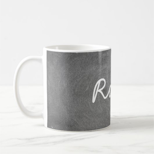 Mug Nom personnalisé Robin Chalkboard Typographie (Gauche)