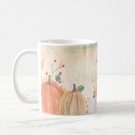 Mug Nom personnalisé Rustic Fall (Gauche)