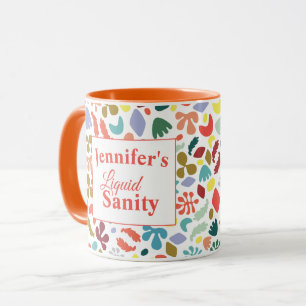 Mug Nom personnalisé Sanité liquide Coloré