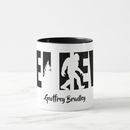 Mug Nom personnalisé Sasquatch Cryptide Croire (Centre)
