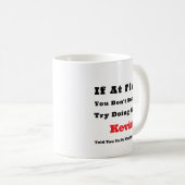 Mug Nom personnalisé "Si au début vous n'avez pas réus (Devant droit)
