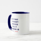 Mug Nom personnalisé "Si au début vous n'avez pas réus (Devant gauche)