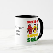 Mug Nom personnalisé SICKLE CELL SUPPORT SQUAD (Devant droit)