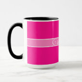 Mug Nom personnalisé Simple Hot Pink (Gauche)