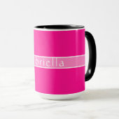 Mug Nom personnalisé Simple Hot Pink (Devant droit)