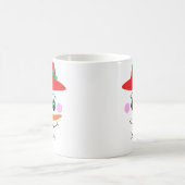 Mug Nom personnalisé Snowman Casquette rouge (Centre)