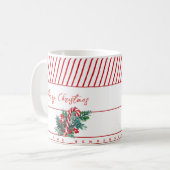 Mug Nom personnalisé | Sucre de canne & Red Stripes No (Devant gauche)