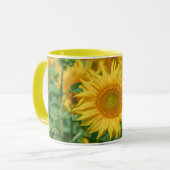 Mug Nom personnalisé Sunflower (Devant gauche)