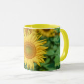 Mug Nom personnalisé Sunflower (Devant droit)