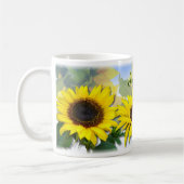 Mug Nom personnalisé Sunny Sunflower (Gauche)