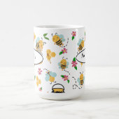 Mug Nom personnalisé sur le motif Bumblebee mignon (Centre)
