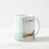 Mug Nom Personnalisé Tan Dachshund Animal Chien (Devant droit)