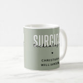 Mug Nom personnalisé Technologue chirurgical Med Surg (Devant droit)