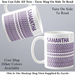 Mug Nom personnalisé tendance Message caché Normal c'e