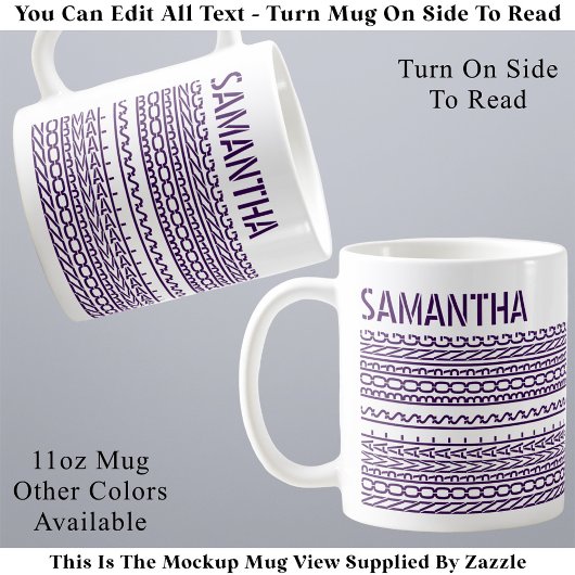 Mug Nom personnalisé tendance Message caché Normal c'e
