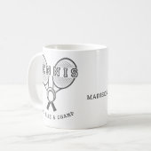 Mug Nom personnalisé TENNIS muettes (Devant gauche)