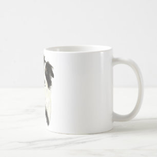 Mug Nom personnalisé texte Bordure Collie chien animal