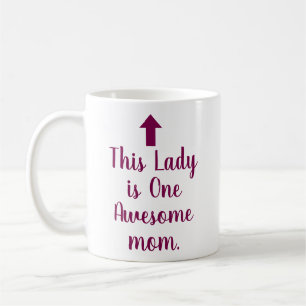 MUG NOM PERSONNALISÉ & TEXTE DRÔLE SIMPLE ÉLÉGANT MAMA