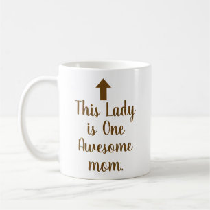 MUG NOM PERSONNALISÉ & TEXTE DRÔLE SIMPLE ÉLÉGANT MAMA