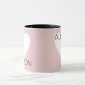 Mug Nom personnalisé Texte simple énorme blanc Coeur A (Centre)
