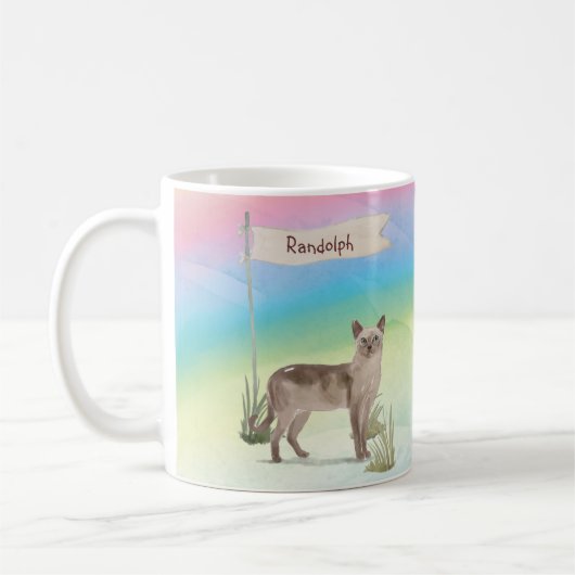 Mug Nom personnalisé Tonkinese chat animal (Gauche)