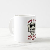 Mug Nom personnalisé Top Chien Papa Fête des pères Caf (Devant gauche)