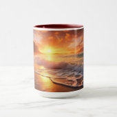 Mug Nom personnalisé Tropical Beach Sunset (Centre)