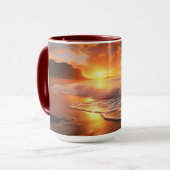 Mug Nom personnalisé Tropical Beach Sunset (Devant gauche)