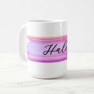Mug Nom personnalisé Verre Violet Iridescent Personn