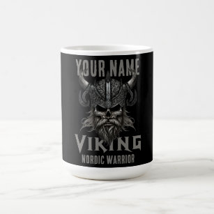 Mug NOM personnalisé Viking Warrior Heritage