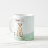 Mug Nom personnalisé Yellow Lab Pet Dog (Devant gauche)