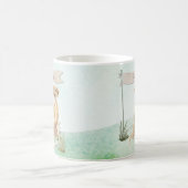 Mug Nom personnalisé Yellow Lab Pet Dog (Centre)