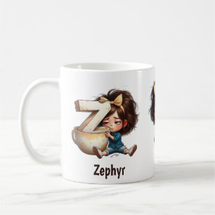 Mug Nom personnalisé & Z Matinée endormie Plaid Person