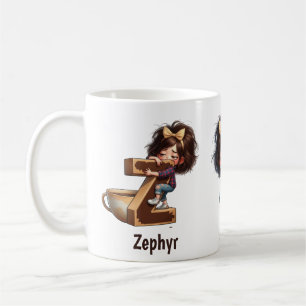 Mug Nom personnalisé & Z Matinée endormie Plaid Person