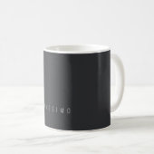 Mug Nom personnel classique noir et blanc exclusif (Devant droit)