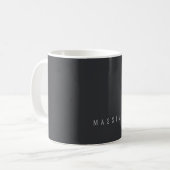Mug Nom personnel classique noir et blanc exclusif (Devant gauche)