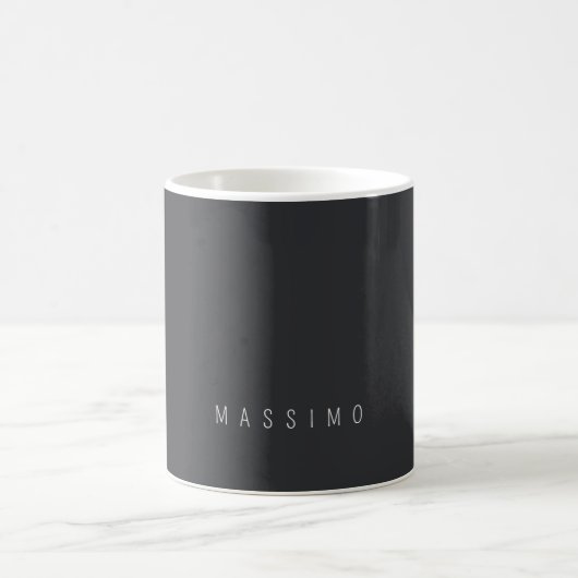 Mug Nom personnel classique noir et blanc exclusif (Centre)