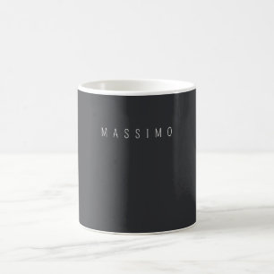 Mug Nom personnel classique noir et blanc exclusif