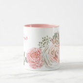 Mug Nom personnel Delicate Pastel Fleurs d'aquarelle (Centre)