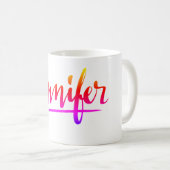 Mug Nom personnel en lettres Jennifer (Devant droit)